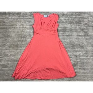 Survival Dress Womens Medium Pink Sleeveless V-Neck Viscose Blend‎